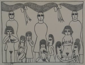 Marilena Pelosi - 'Untitled', 2010, 4.25 x 5.95 ins, crayon & pencil