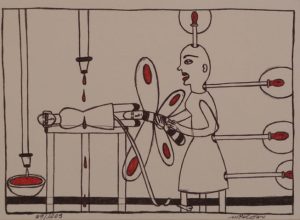 Marilena Pelosi - 'Untitled', 2010, 4.25 x 5.95 ins, crayon & pencil