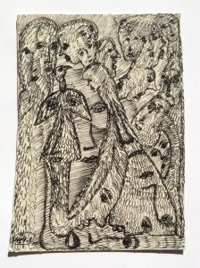 Mehrdad Rashidi :'Untitled'  ink 5.5 x 4 ins