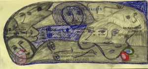 Mehrdad Rashidi :'Untitled'  ink & pencil  4 x 8 ins