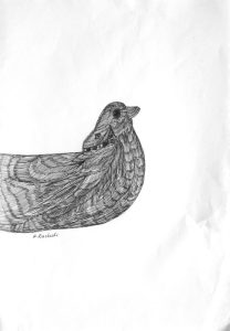 Mehrdad Rashidi :'Untitled'  ink  11.5 x 8 ins