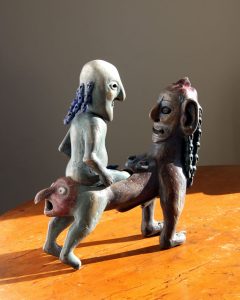 Richard Smith :'Joyrider' 2015  found wood (Hawthorn)  16 x 15 inches