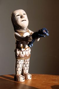 Richard Smith :'The Offering' 2013 found wood 20 ins high