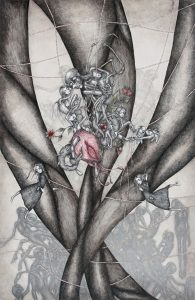 'Untitled' - 25 x 32.5 cm, crayon & pencil- Ruzena Outsider Artist