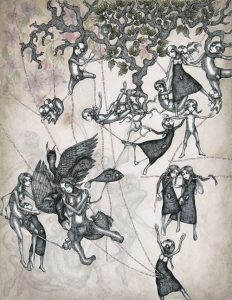 'Untitled' - 25 x 32.5 cm, crayon & pencil- Ruzena Outsider Artist