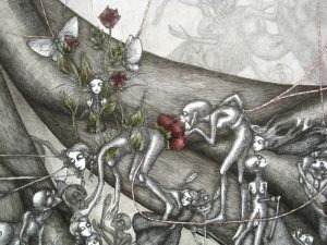 'Untitled' - 25 x 32.5 cm, crayon & pencil - Ruzena Outsider Artist