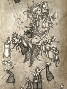 'Untitled' - 25 x 32.5 cm, crayon & pencil- Ruzena Outsider Artist