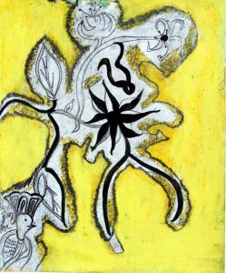 Salma :  'Untitled'  c.2010  mixed media on card  10 x 8 ins