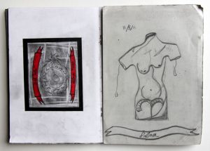 Salma : 'Untitled' 2011  pencil & ink  8 x 11.5 ins