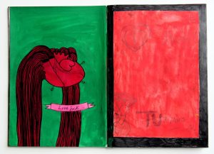 Salma : 'Untitled' c.2012   ink studies, page measurements  11.5 x 8.5 ins