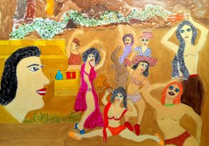 Reza Shafahi 'Untitled' 2016  oil colour on cardboard  50 x 70 cm