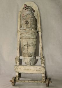 Stroff Denis :'Rest III' 2011 Wood papier-mâché acryl paint mixed media H 50cm x L 25cm x D 21,5 cm