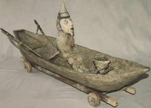 Stroff Denis :'Passage' 2011 Wood papier-mâché acryl paint mixed media  H.40 cm  x  L  87cm – x D 23