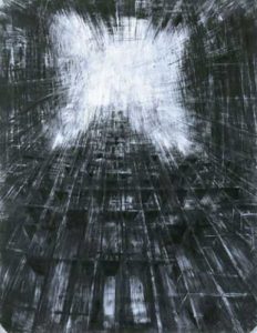 Alessia Avellino :'This Side', Charcoal on Paper, 180cm x 150cm / 6 x 5 ins