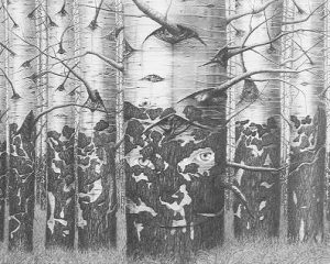 Lund Torroll:'Untitled' - pencil on paper - Visionary Art