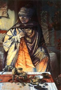 Vonn Stropp :'Phaedra' - 1991, 45 x 32 ins, oil on board