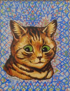 Louis Wain :'My Wallpaper' c.1932  gouache  8.75 x 7.5 ins