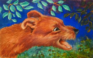 Louis Wain :'Mad Dog' c.1932 gouache 5.75 x 9.25 ins