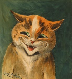 Louis Wain :'The cat who got the cream' c.1920 watercolour 11 x 10 ins