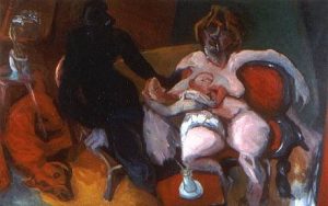 Francis West :'Ennui' - 1987, oil on canvas, 50 x 82 ins