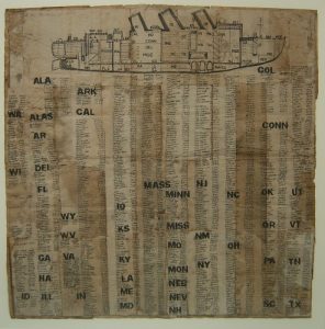 George Widener: 'Census Ship' - 2004, ink on paper, 26 x 24 ins