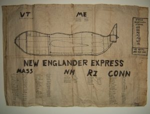 George Widener: 'New Englander Express' - 2005, ink on paper, 17 x 24 ins