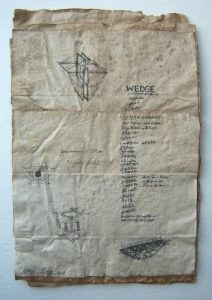 George Widener: 'Wedge' - 2005, ink on paper, 9 x 7 ins