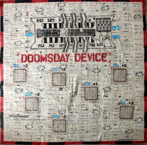 George Widener: Exhibited: 'Doomsday Device' 2013 ink on napkins 128 x 132 cm