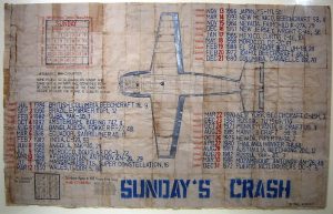 George Widener: 'Sunday's Crash' - 2005, ink on paper, 36 x 52 ins