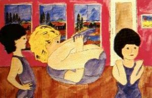 Roland Wilkie :'Submission' - 1995, watercolour & ink, 25 x 36 ins