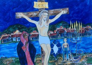 Roland Claude Wilkie ‘The Black Virgin’ 1996 watercolour and ink.