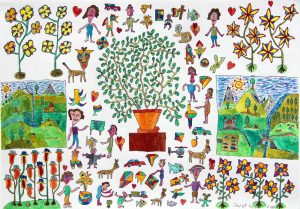 Josef Wyler : 'Untitled' 2012  ink & watercolour  11.75 x 16.5 ins