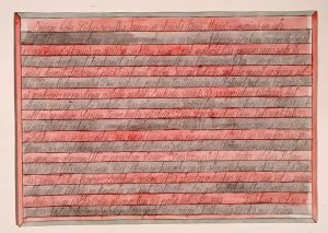 Alex Хatkevich :'Untitled' pencil & crayon 11.5 X 16.5 ins (double sided)