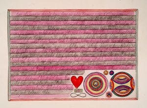 Alex Хatkevich :'Untitled' pencil & crayon 11.5 X 16.5 ins (double sided)