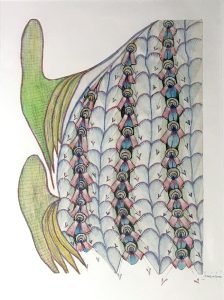 Anna Zemánková - Untitled c. 1965. Mixed media 19 x 14