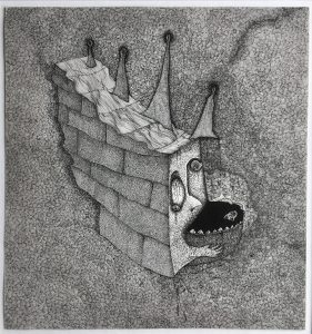 Nick Blinko ‘Untitled’ 1984 ink 9 x 9.75 ins