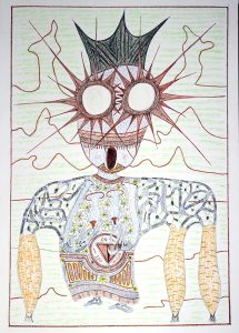 D171 - 42x59,4 cm - black ink and coloured pencils on paper 220gr - 2018