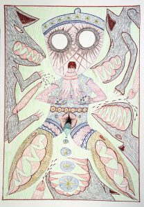 D173 - 42x59,4 cm - black ink and coloured pencils on paper 220gr - 2018