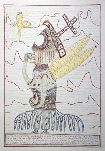 D174 - 42x59,4 cm - black ink and coloured pencils on paper 220gr - 2018