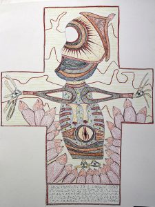 D175 - 42x59,4 cm - black ink and coloured pencils on paper 220gr - 2018