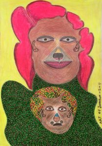 untitled (086), 2017 pen and pencil on paper 50 x 35 cm (unframed) 58 x 42.5 cm (framed)