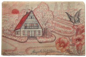 Angelika - "Butterfly (Schmetterling)" -found paper  7.25 x 4.50 ins