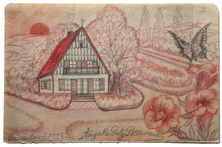 Angelika - "Butterfly (Schmetterling)" -found paper  7.25 x 4.50 ins