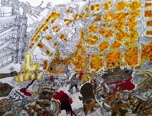 David Houis - 48 Heures d'enfer 6-- 50 x 65 cm, mixed media