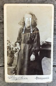 THE LIGHT IS LEAVING US ALL #2579 - small cabinet card, hand-painted and signed £111