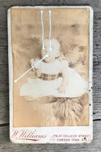 THE LIGHT IS LEAVING US ALL #2598 - small cabinet card, hand-painted and signed £111