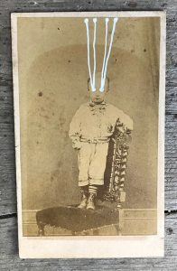 THE LIGHT IS LEAVING US ALL #2627 - small cabinet card, hand-painted and signed £111