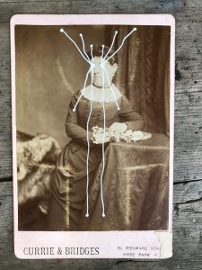 THE LIGHT IS LEAVING US ALL #2725- large cabinet card, hand-painted and signed £333