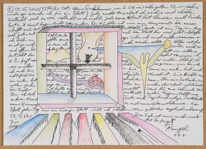 Armin Andreas Pangerl Untitled  2020 ink & crayon on paper 35 x 50 cm  