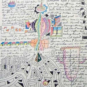 Armin Andreas Pangerl Untitled (detail) 2020 ink & crayon on paper 35 x 50 cm